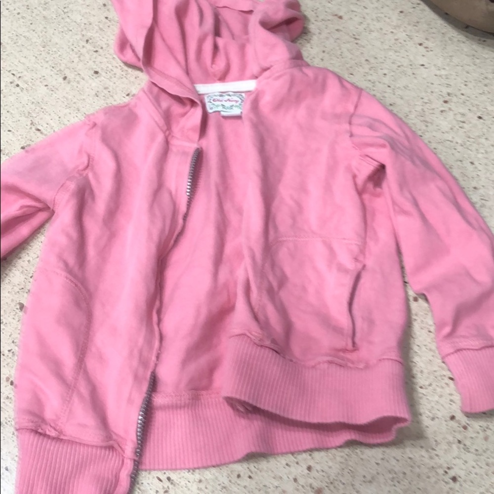 Adorable girls zip up sweatshirt